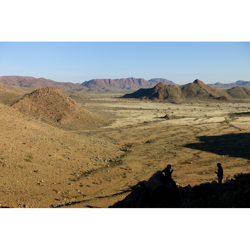 Chasseurs sur la zone de chasse à 450km de Windhoek en Namibie