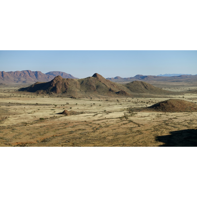 Vue splendide sur le territoire de chasse dans le désert du Namib